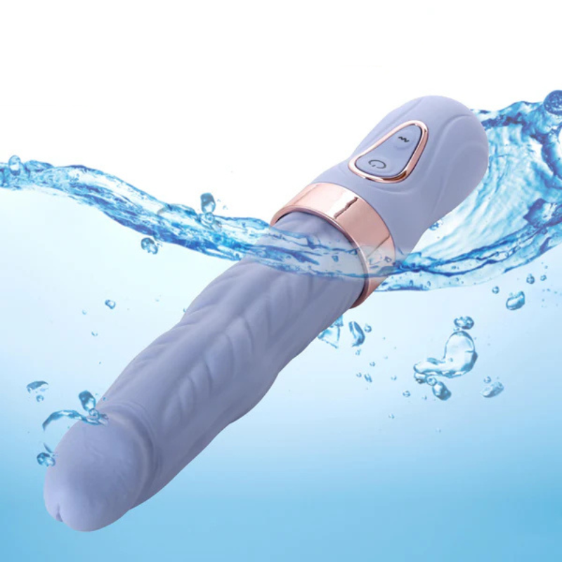 CreamyWave 9.6 Inch Wiggle Ultra Vibration Dildo Massager – Ultrasonic-Powerful Vibrating Dildo & Wiggling Motion