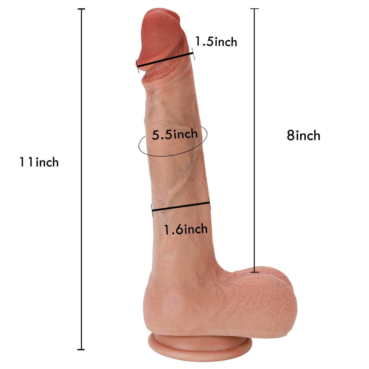 Zion 11 inch Huge Ultra Realistic Skin Real Feel Skin Position 3