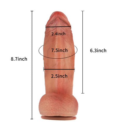 MeatBall Ultra Real Skin Realistic Dildo Girthy Huge Dildo Brown And Flesh Color Position 30