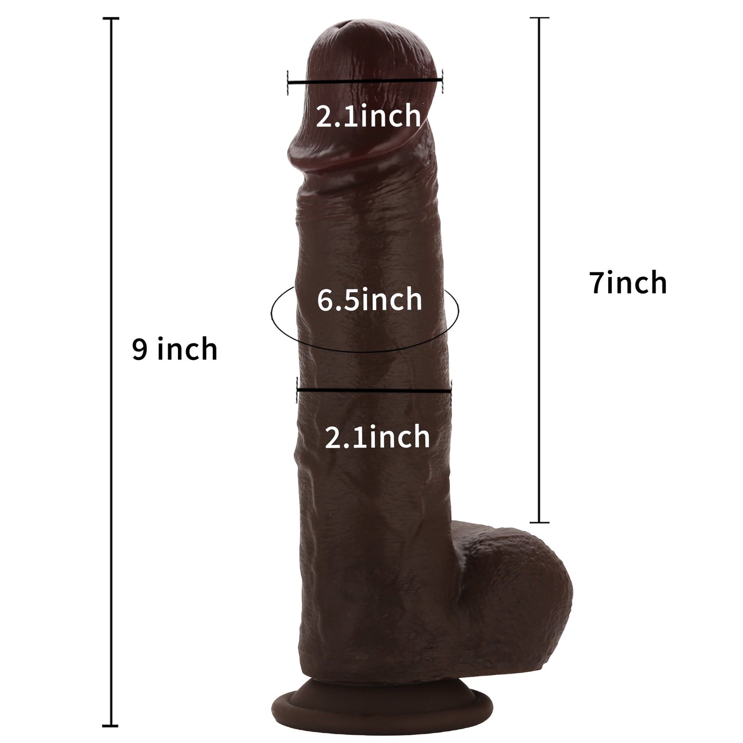 Boomer 9 inch Squirting Cumming Ejaculating Dildo Sliding Skin Black Dildo Position 2