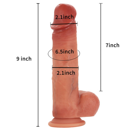 Boomer Squirting Dildo 9 inch Cumming Ejaculating Dildos Sliding Skin Position 2
