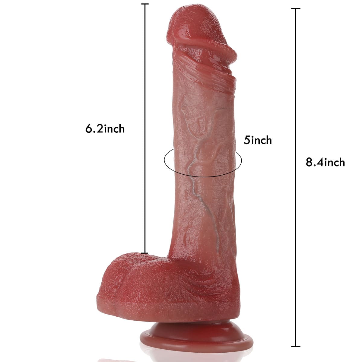 Andrew 8.4 inch Realistic 3 Modes Thrusting Dildo & Vibrating With Remote Control Position 2