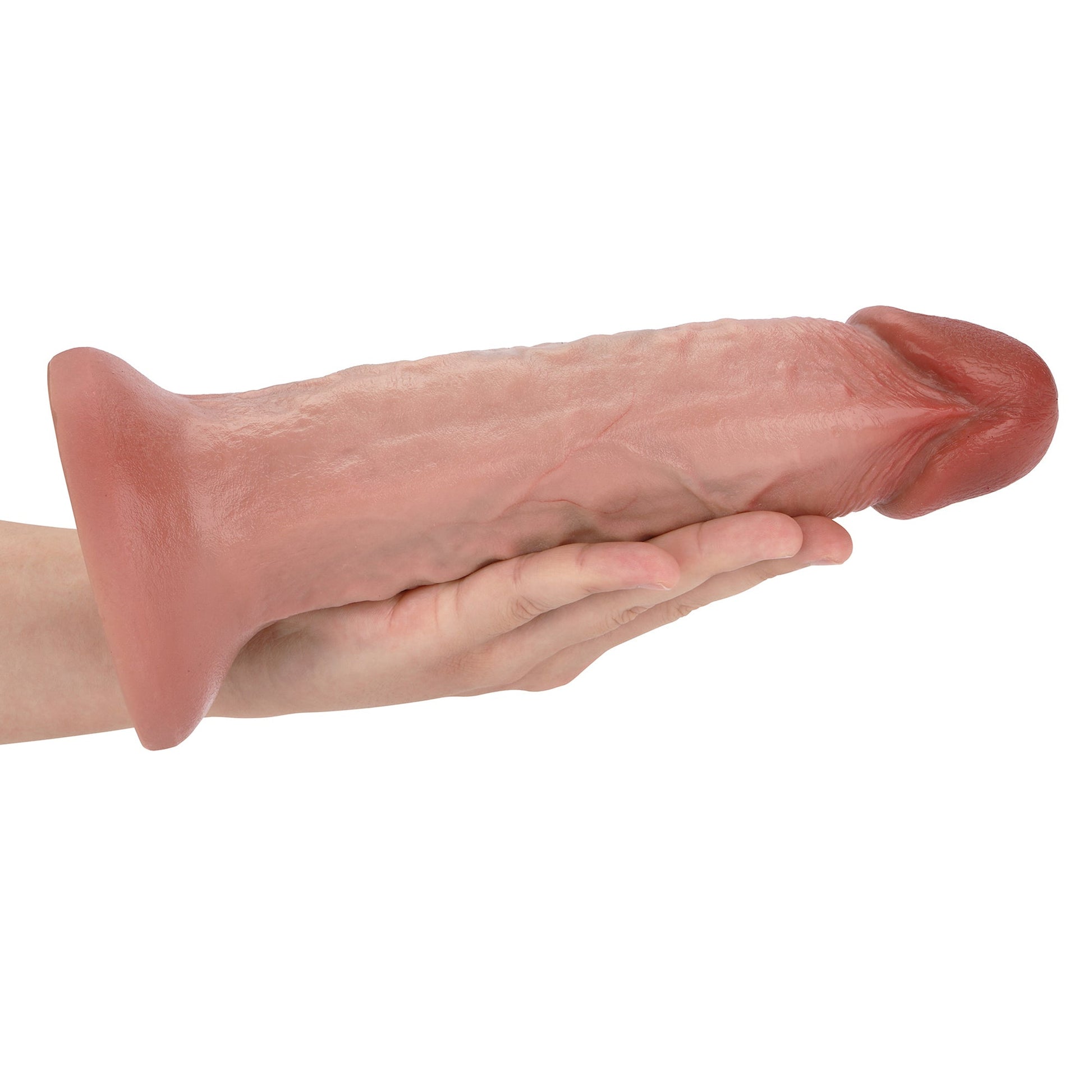 Bryan 10 inch Real Skin Dildo Realistic Feeling Muchroom Glan Soft Skin Position 6