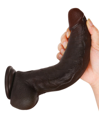 Baron 10 inch BBC Realistic Curved Dildo Real Skin With Keel Position 1
