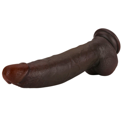 Baron 10 inch BBC Realistic Curved Dildo Real Skin With Keel Position 6