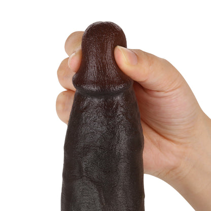 Baron 10 inch BBC Realistic Curved Dildo Real Skin With Keel Position 7