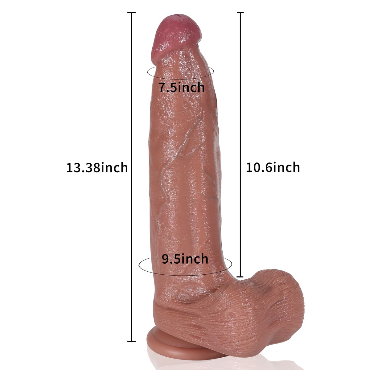 Bruce 13 inch Realistic Huge Dildo Dual Density Huge Dildo Lifelike Skin Position 3
