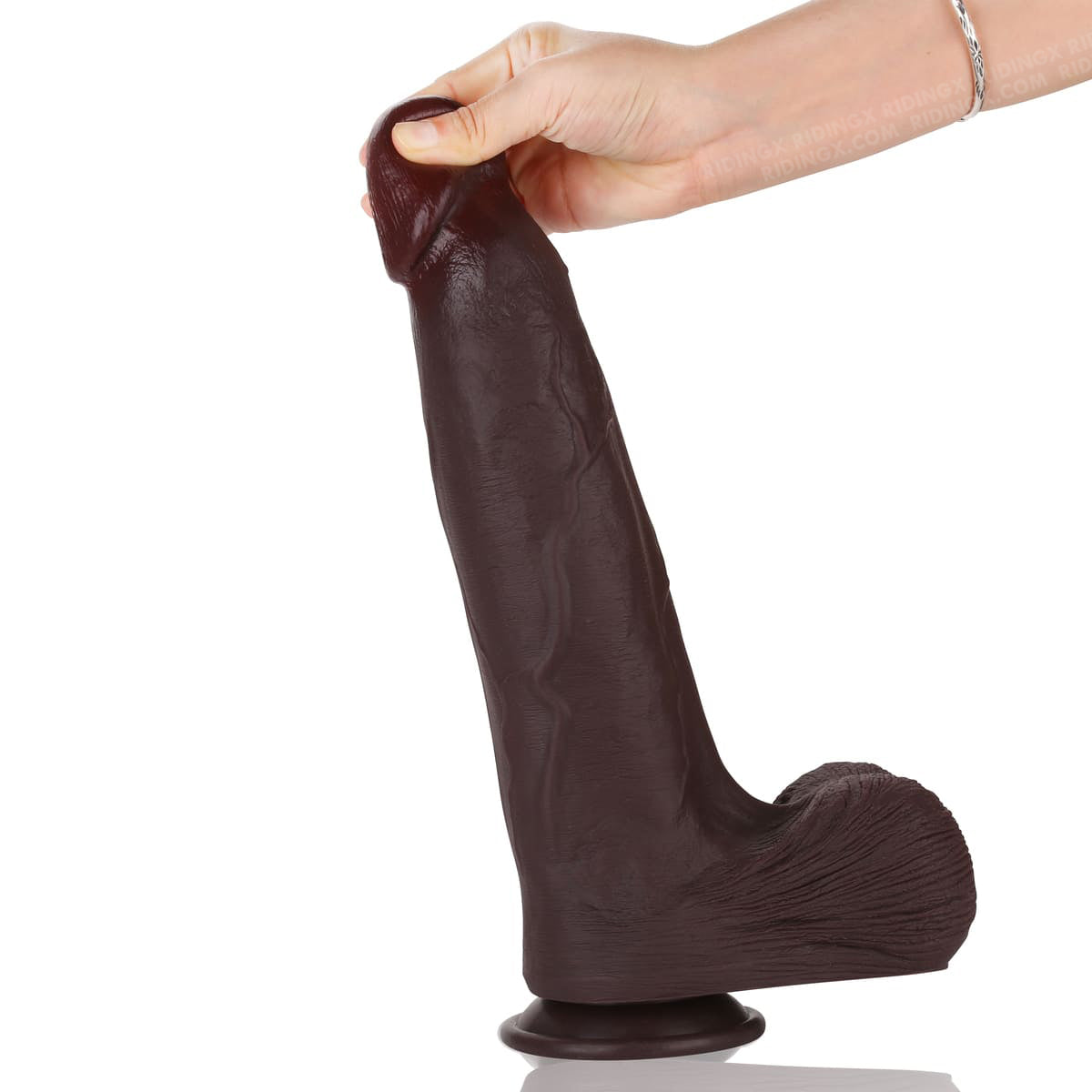 Bruce 13 inch Realistic Huge Dildo Dual Density Huge Dildo Lifelike Skin Position 10
