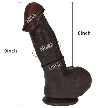 Bunny 9 inch BBC Realistic Dildo Real Glan Lifelike Skin Dildo Position 2