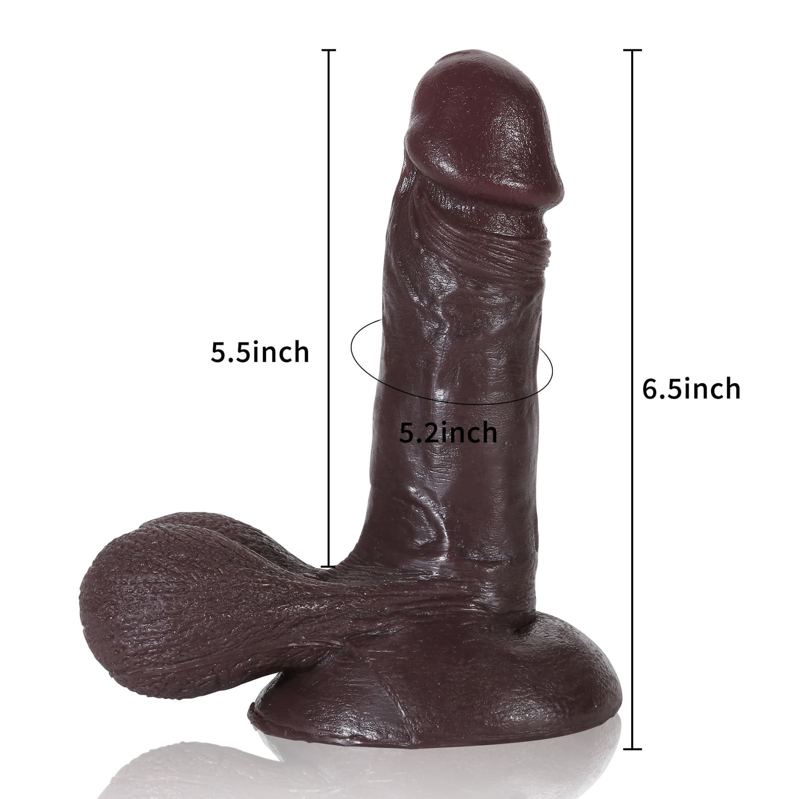 Cody 6.5 inch Small Soft Realistic Feel Dildo With Real Ball Position 13