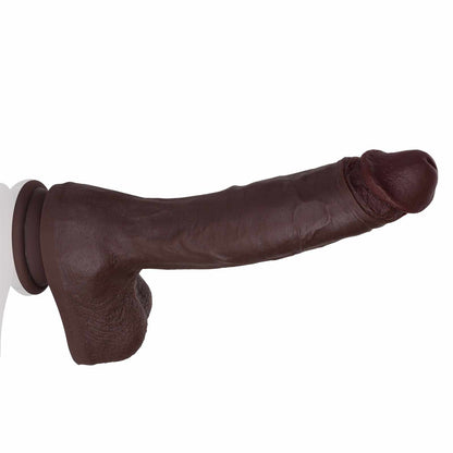 Alex 10.4 inch Ultra Realistic Huge Dildo & Super Realistic Glan Black Dildo Position 7