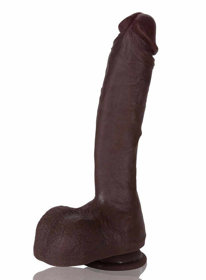 Alex 10.4 inch Ultra Realistic Huge Dildo & Super Realistic Glan Black Dildo Position 3