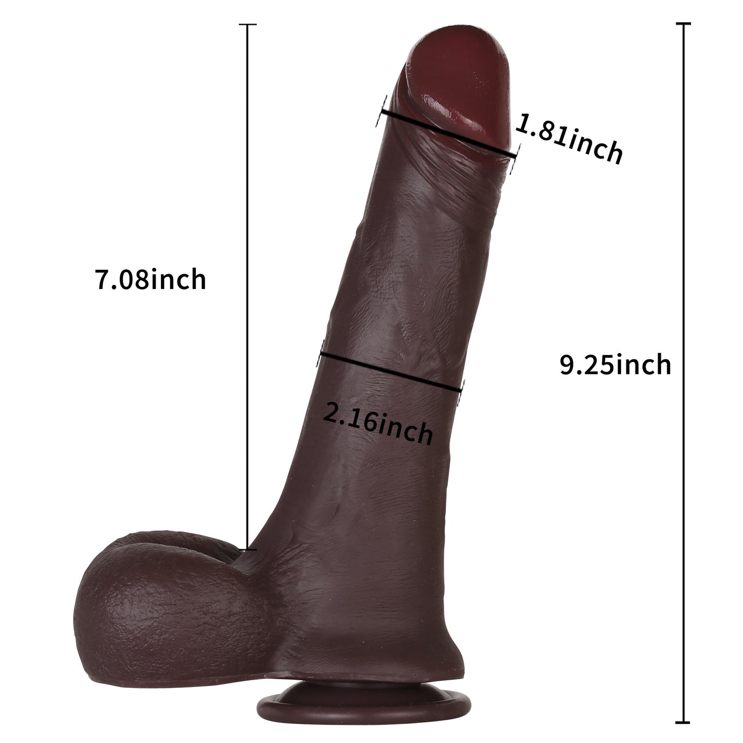 Foreskin 9 inch Sliding Skin Most Realistic Dildo & Real Balls Position 9