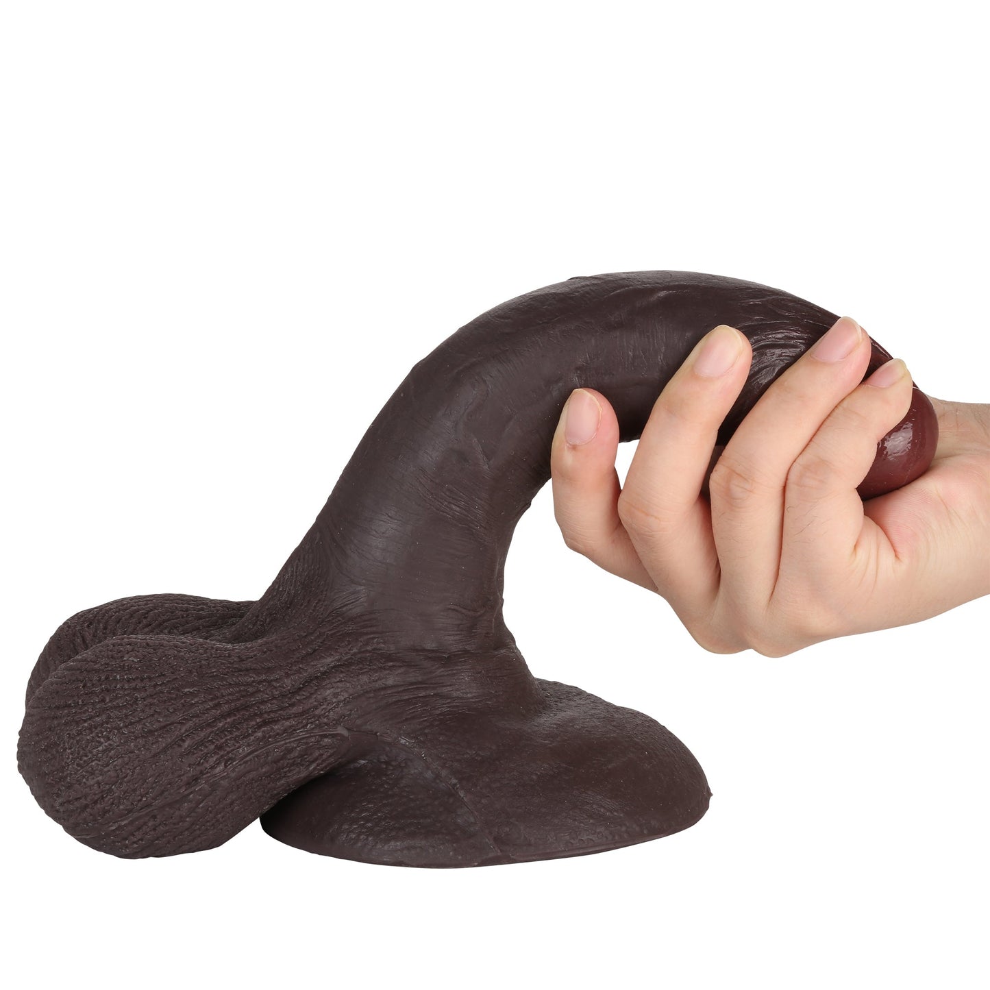 Tiger 7 Inch Realistic Silicone Dildo with Strong Suction Cup Hands-Free | DongToy Position 23
