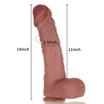 Tony 14 inch Huge Thick Realistic Dildo Extra Large Giant Dildo Position 2