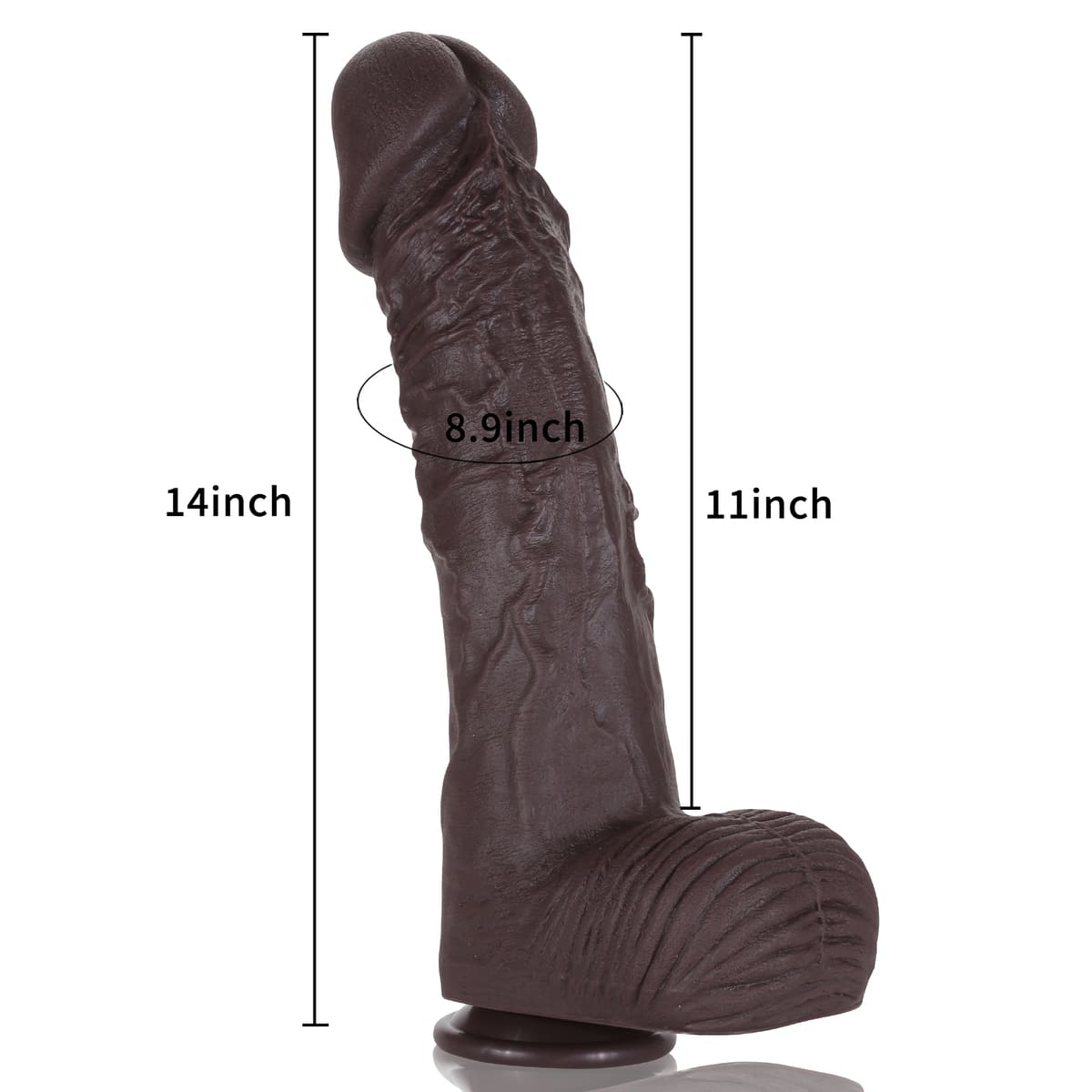 Tony 14 inch Huge Thick Realistic Dildo Extra Large Giant Dildo Position 7