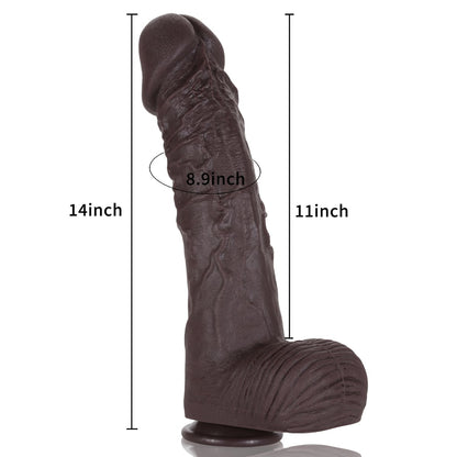 Tony 14 inch Huge Thick Realistic Dildo Extra Large Giant Dildo Position 7