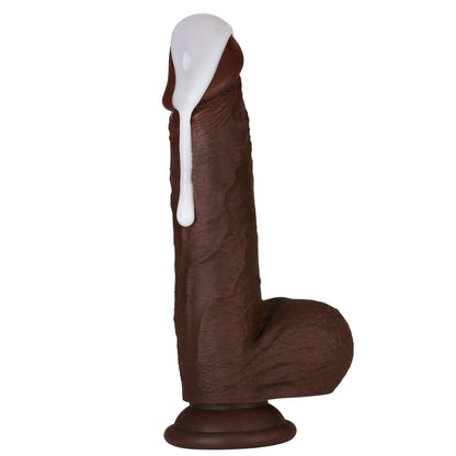Juicy 7 inch Squirting Dildo Cumming Ejaculating Black Dildo Sliding Skin Position 16