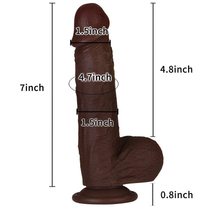 Juicy 7 inch Squirting Dildo Cumming Ejaculating Black Dildo Sliding Skin Position 2