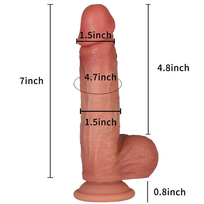 Juicy Squirting 7 inch Cumming Ejaculating Dildo Sliding Skin Position 2