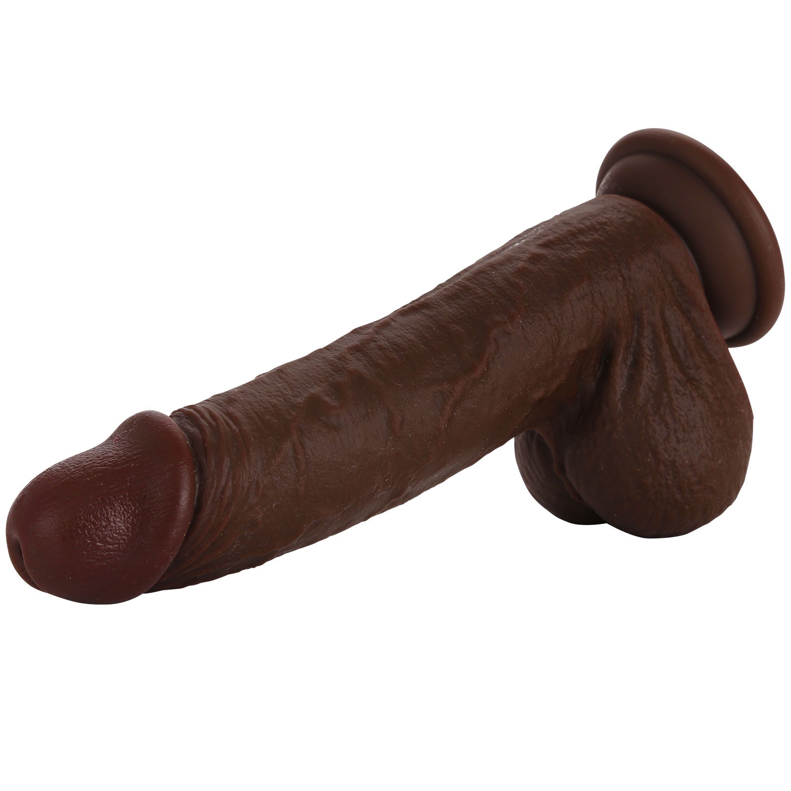 Juicy 7 inch Squirting Dildo Cumming Ejaculating Black Dildo Sliding Skin Position 9
