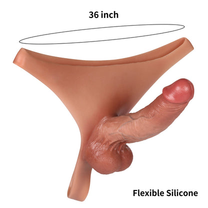 Kendon 6 in Strap On Dildo Strapless Wearable Solid Realistic Dildo Brown Position 7