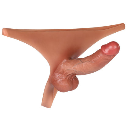 Kendon 6 in Strap On Dildo Strapless Wearable Solid Realistic Dildo Brown Position 8