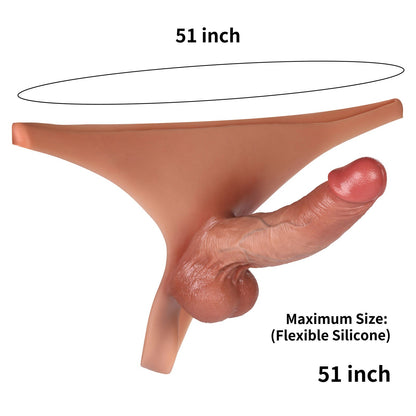 Kendon 6 in Strap On Dildo Strapless Wearable Solid Realistic Dildo Brown Position 9