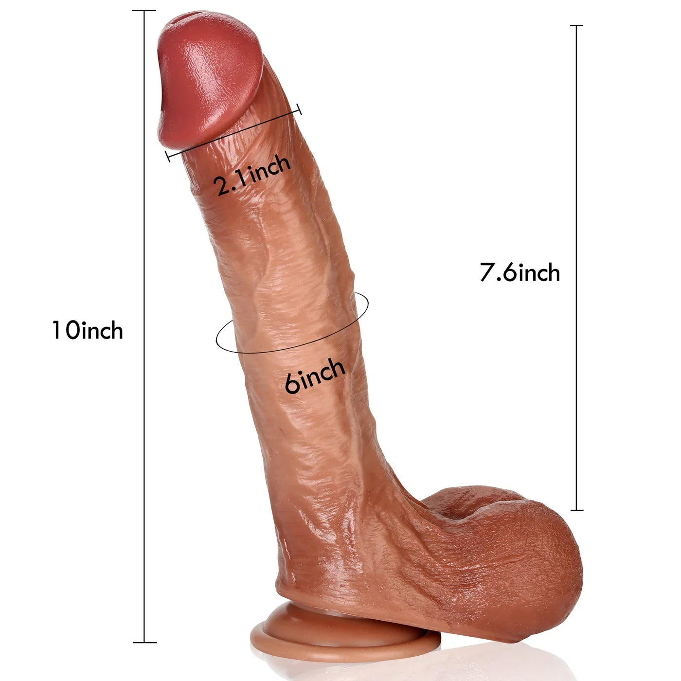 Knight 10 inch Real Feel Ball Realistic Dildo & Realistic Glan Real Ball