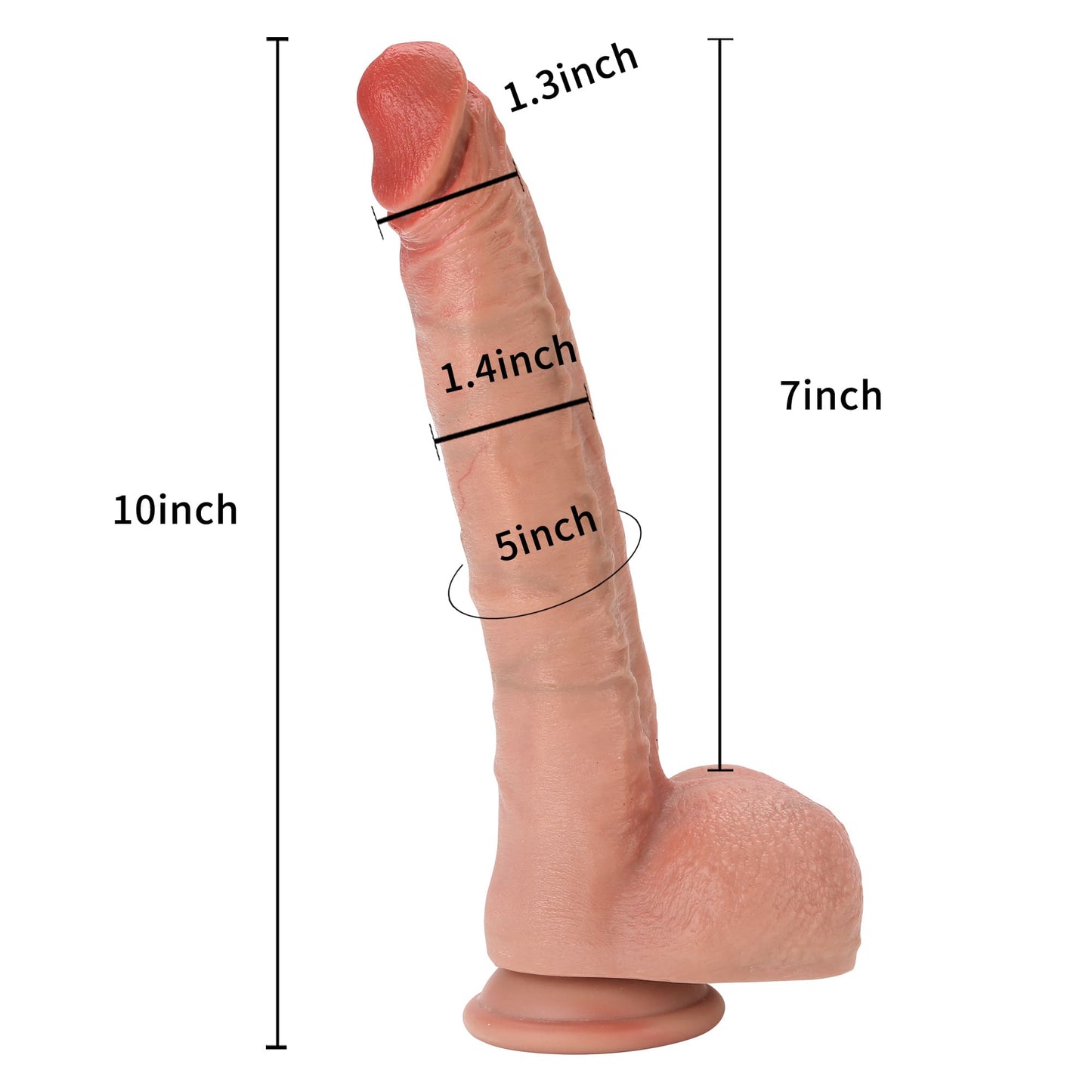 LaMelo 10 inch Ultra Realistic Dildo Real Skin Dildo With Keel Position 2