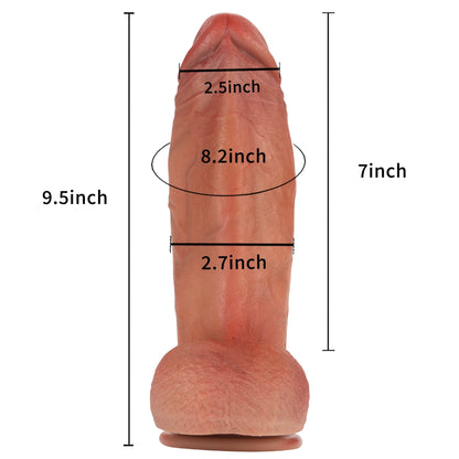 MeatBall Ultra Real Skin Realistic Dildo Girthy Huge Dildo Brown And Flesh Color Position 2
