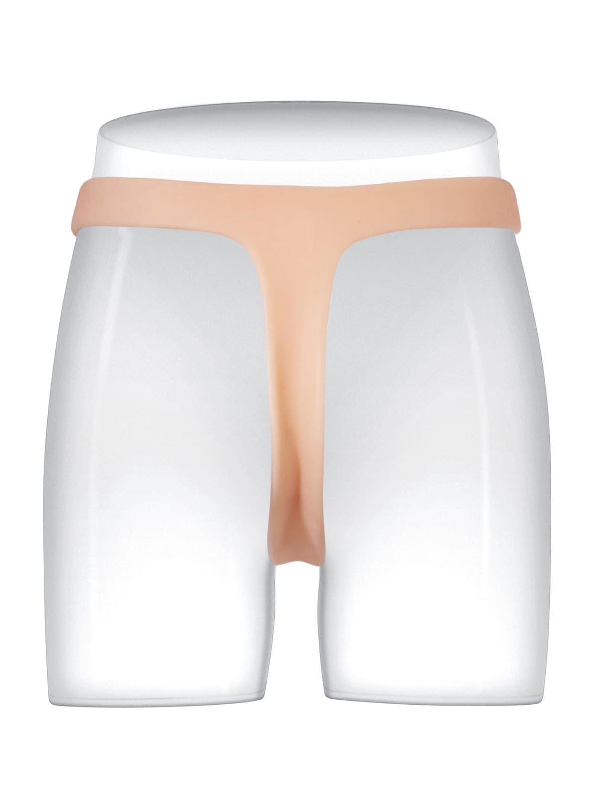 Nathan | 6" x 1.5" Ultra Slim Solid Strap On With Soft Scrotum Position 8