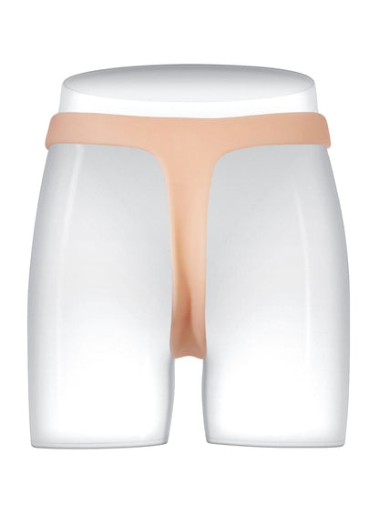 Nathan | 6" x 1.5" Ultra Slim Solid Strap On With Soft Scrotum Position 8
