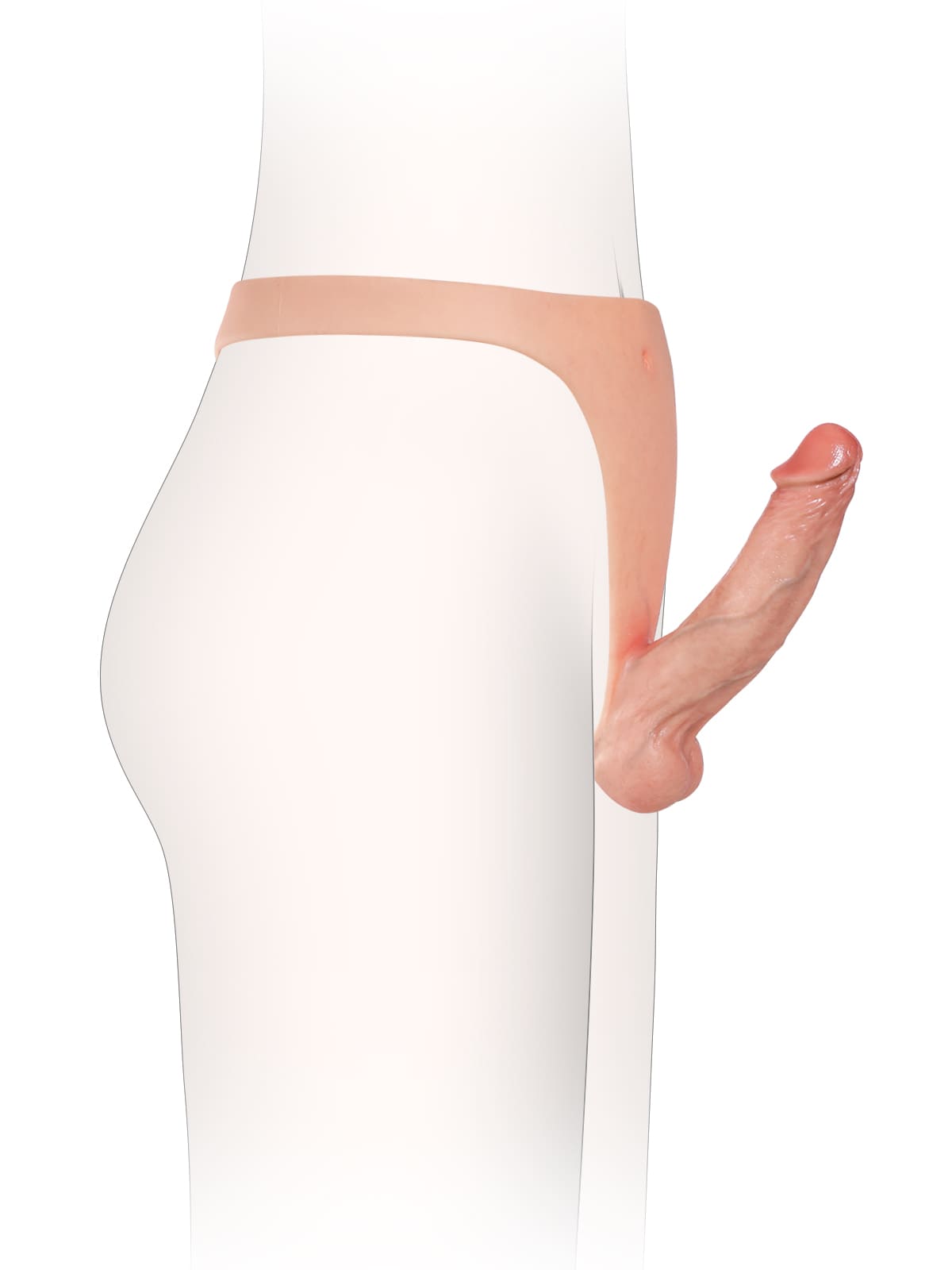 Nick | 6.3" x 1.5" Lightweight Solid Strap On Dildo With Slim Secure Harness Position 4