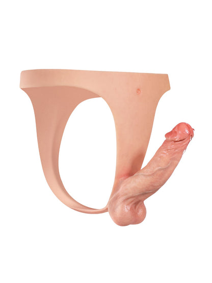 Nick | 6.3" x 1.5" Lightweight Solid Strap On Dildo With Slim Secure Harness Position 5