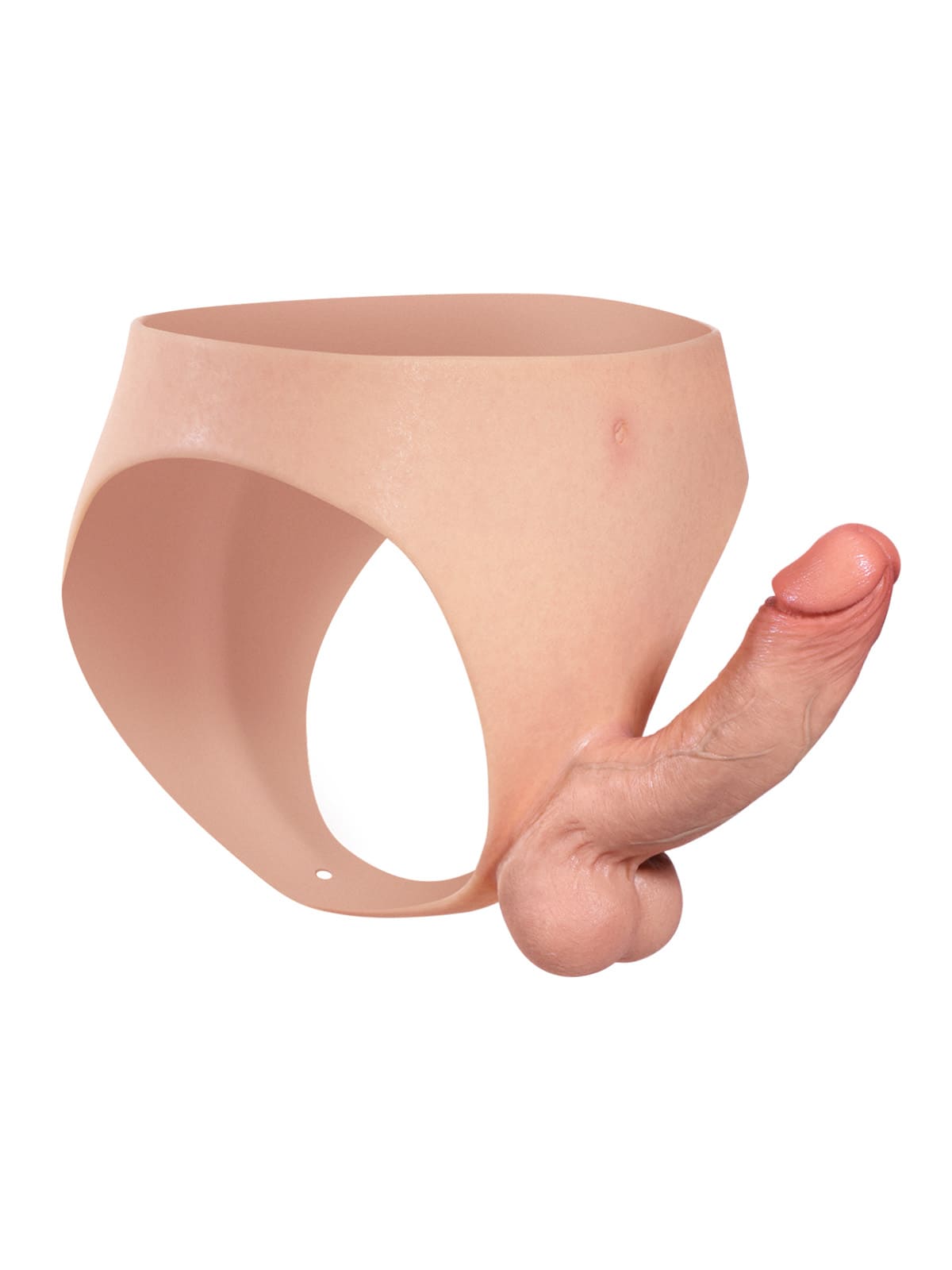 Oscar | 6.8" x 1.7" Wearable Solid Shaft Soft Balls Silicone Strap-On Dildo For Lesbian Couples Position 4
