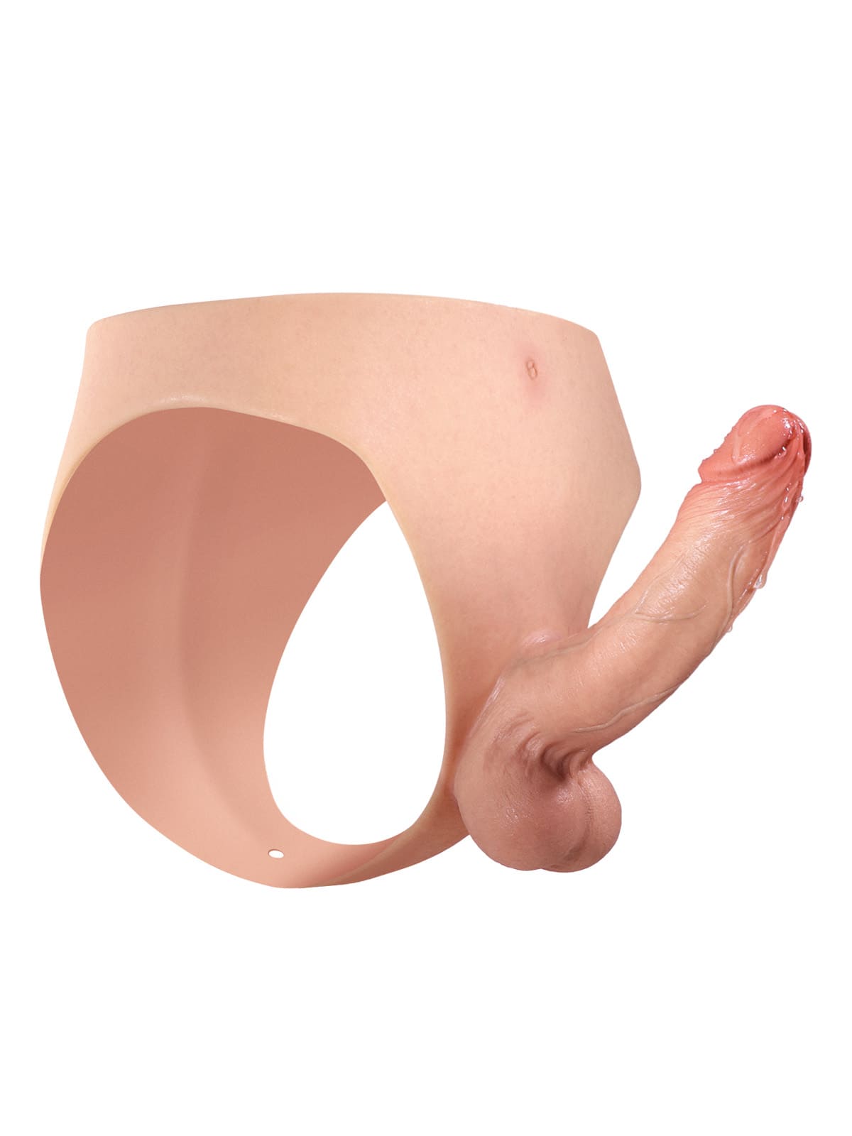Oscar | 6.8" x 1.7" Wearable Solid Shaft Soft Balls Silicone Strap-On Dildo For Lesbian Couples Position 10
