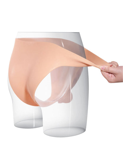 Oscar | 6.8" x 1.7" Wearable Solid Shaft Soft Balls Silicone Strap-On Dildo For Lesbian Couples Position 11