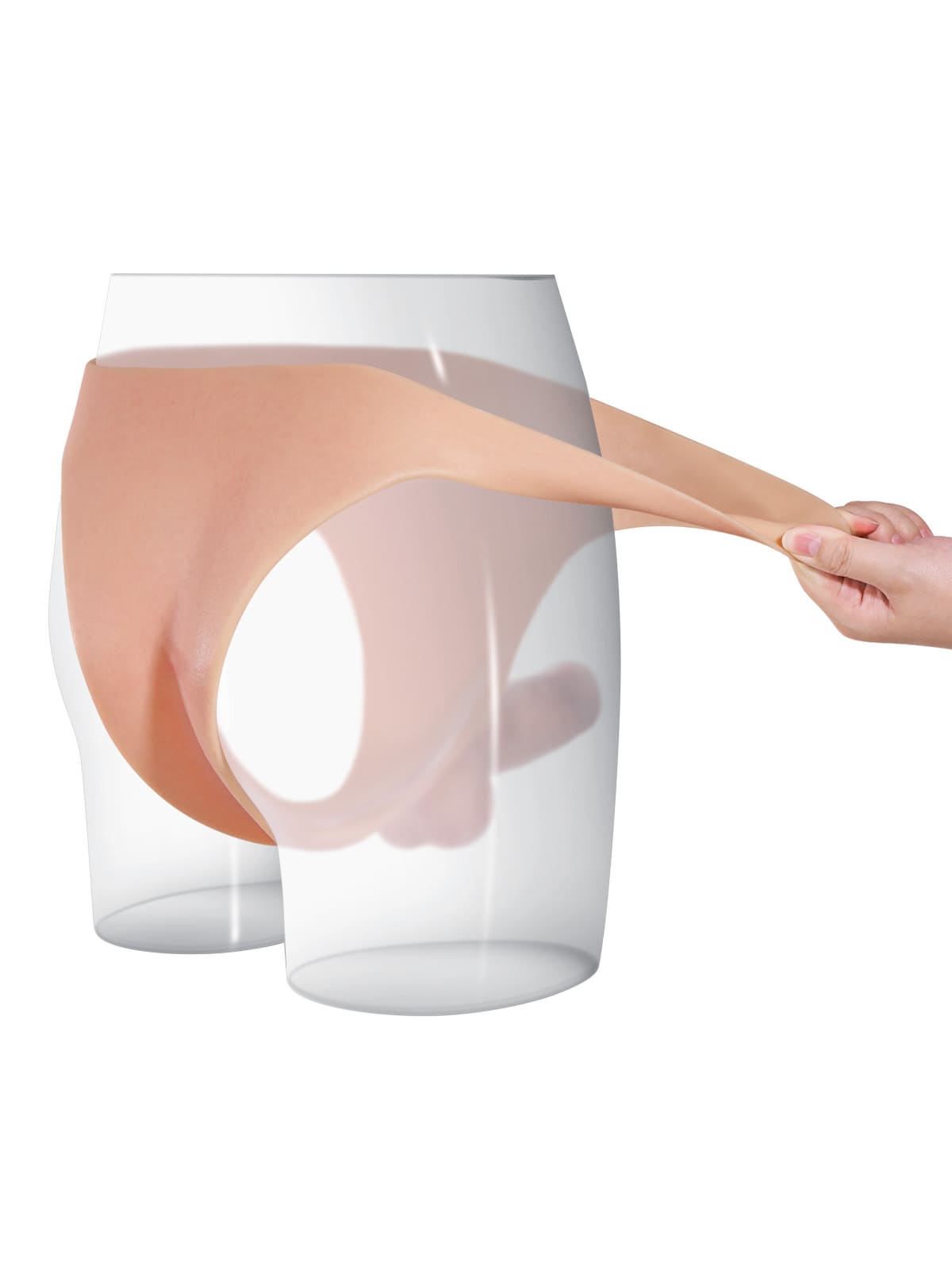 Owen | 6" x 1.7" Lifelike Solid Silicone Strap-On Dildo with Firm Core and Natural Motion Position 9
