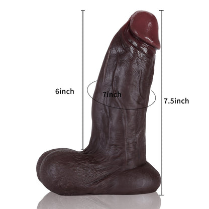 DONGTOY Vincent 7.5 inch Thick Vibrating Realistic Dildo With Lifelike Balls Position 23