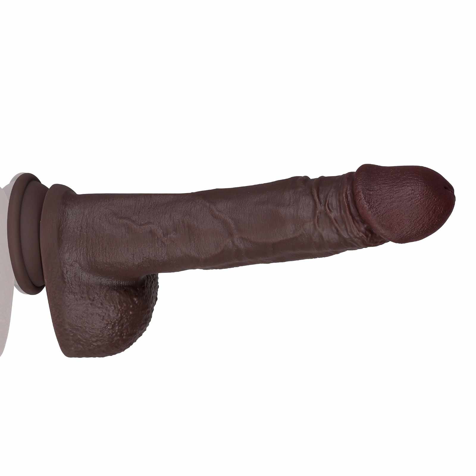 Ryan 10 Inch Lifelike Glan Realistic Dildo Black Dildo Position 5