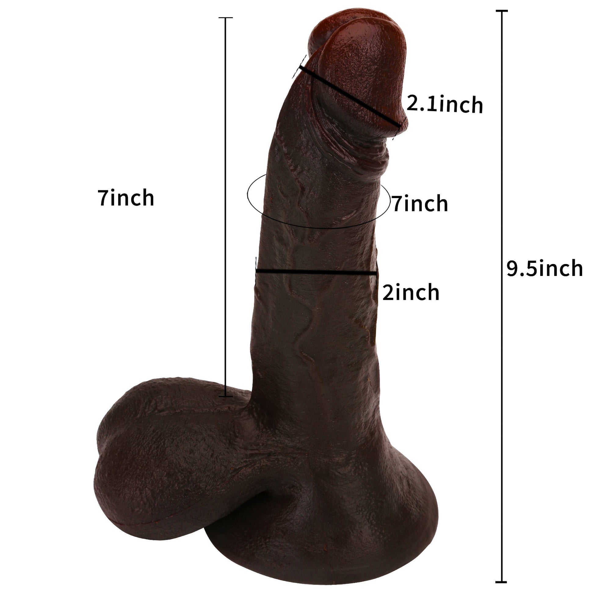 Ryder 9 inch BBC Realistic Curved Dildo Soft Skin Curved Dildo Position 2