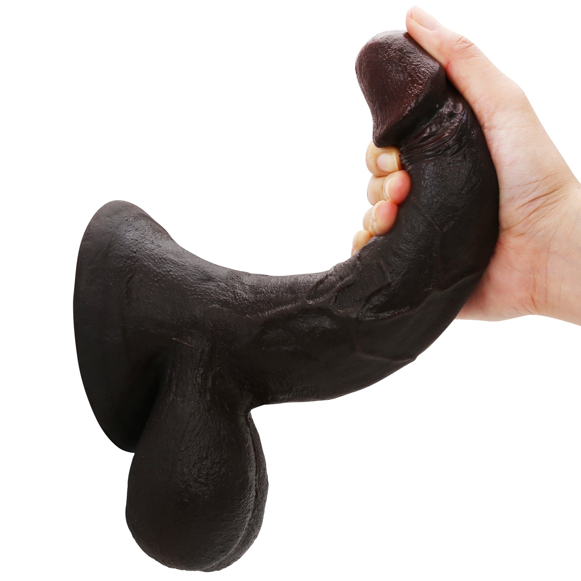 Ryder 9 inch BBC Realistic Curved Dildo Soft Skin Curved Dildo Position 7