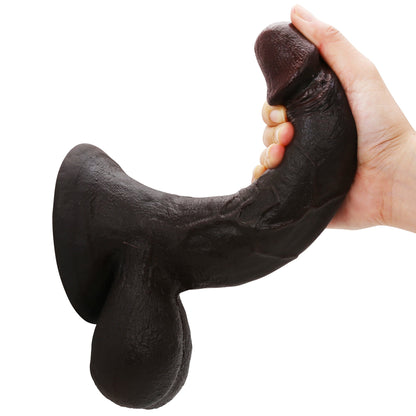 Ryder 9 inch BBC Realistic Curved Dildo Soft Skin Curved Dildo Position 7