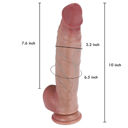 Baron 10 inch Realistic Dildo Real Skin Lifelike Curved Dildo Position 2