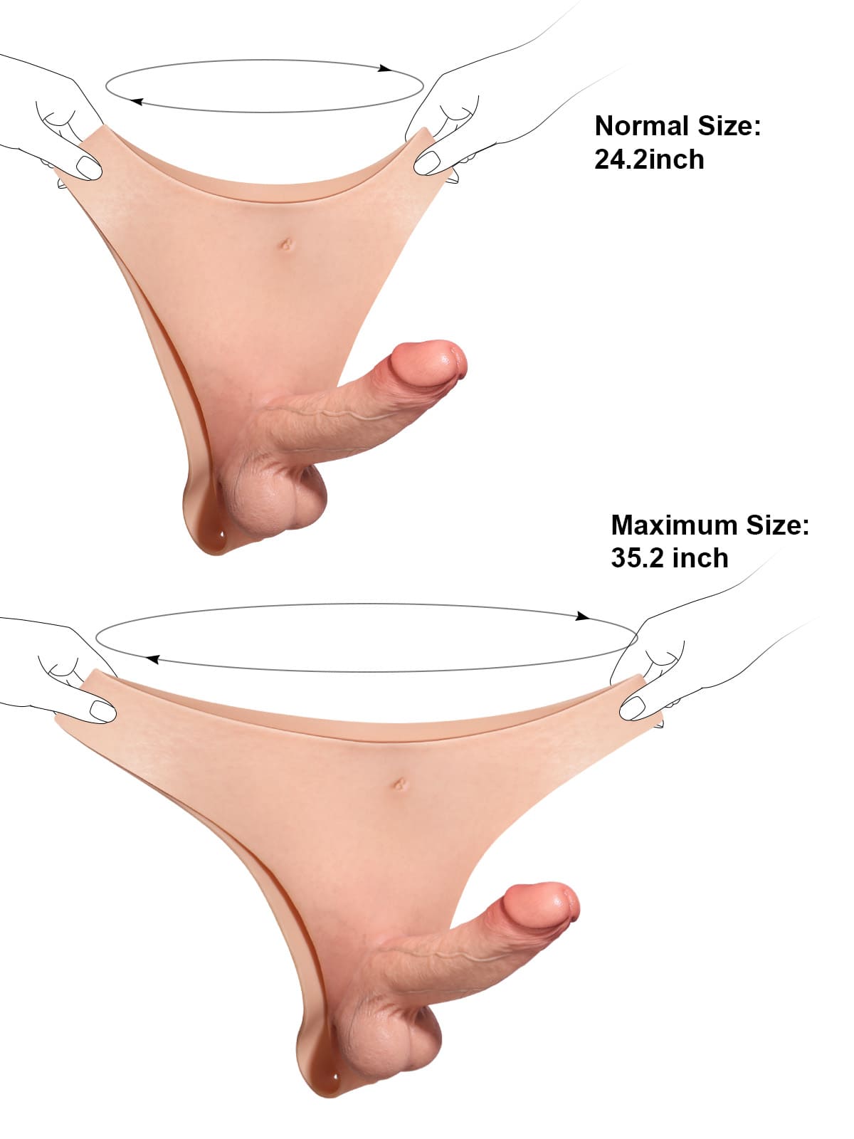 Oscar | 6.8" x 1.7" Wearable Solid Shaft Soft Balls Silicone Strap-On Dildo For Lesbian Couples Position 3
