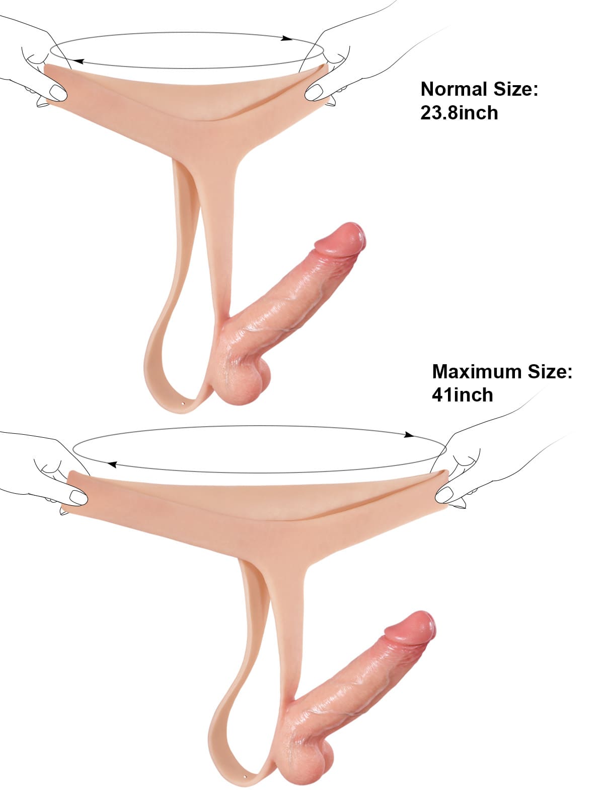 Nathan | 6" x 1.5" Ultra Slim Solid Strap On With Soft Scrotum Position 3