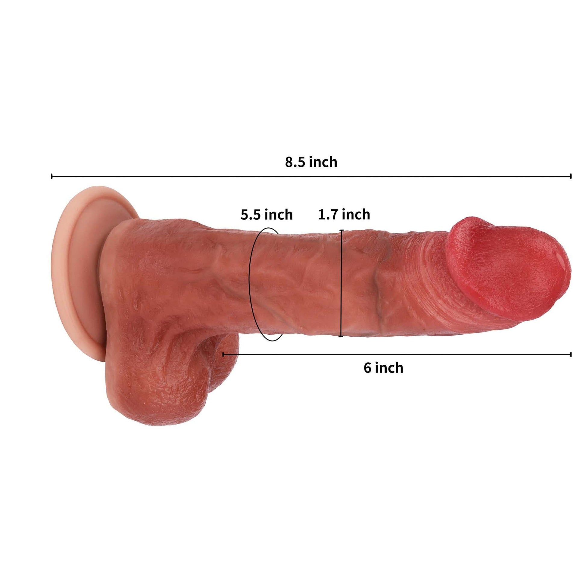 Simba 8.5 inch Real Feeling Realistic Dildo Deep Filling Position 4