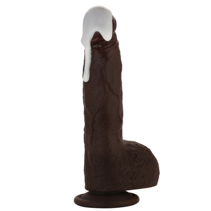 Boomer 9 inch Squirting Cumming Ejaculating Dildo Sliding Skin Black Dildo Position 6