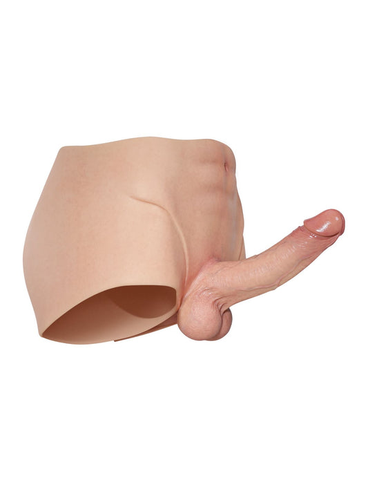 Beck | 7.2" x 1.7" Full-Wrap Solid Silicone Strap-On Underwear with Realistic Dildo Design Position 1